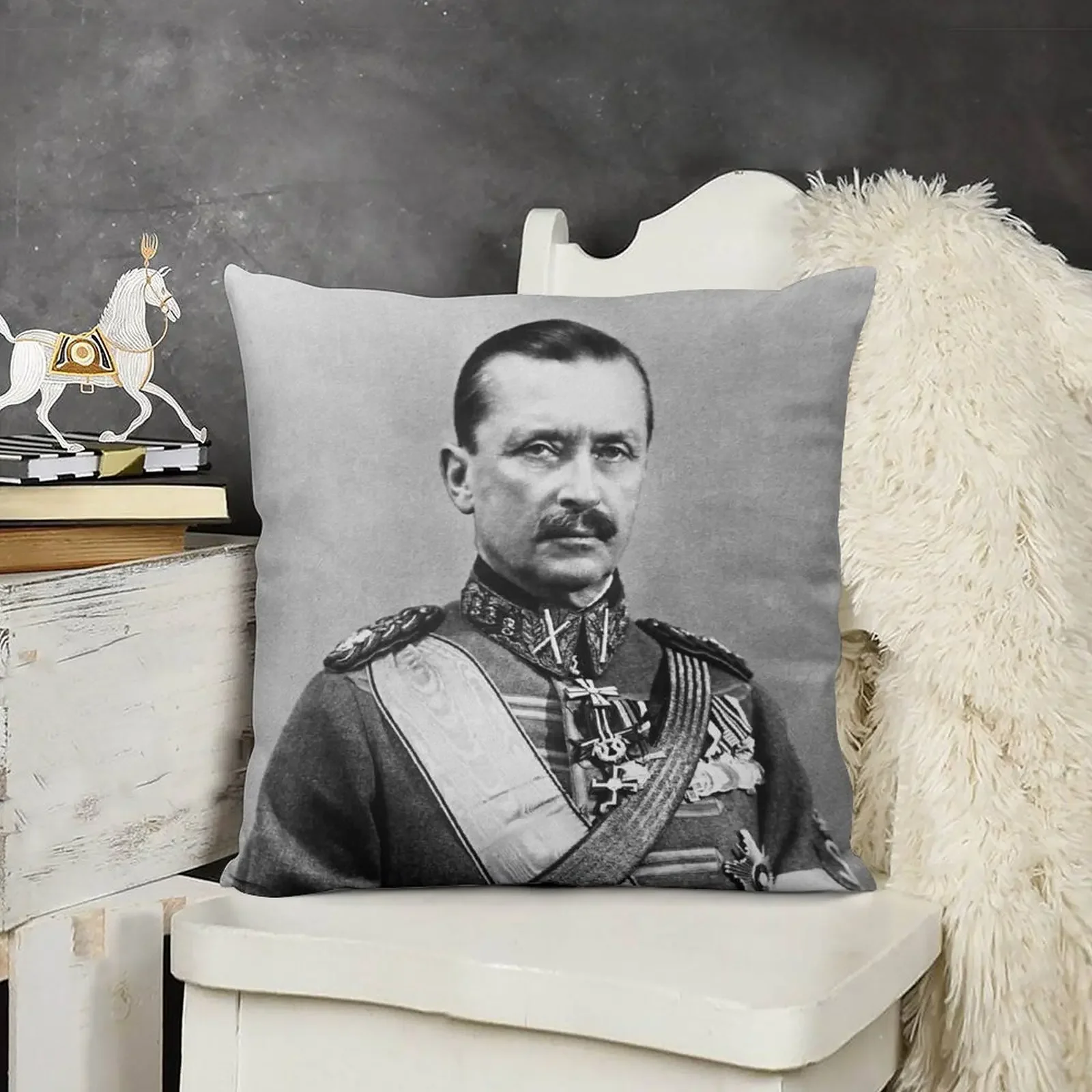 Carl Gustaf Emil Mannerheim muot Fisk портрет Плед Декоративная подушка для дивана Предметы