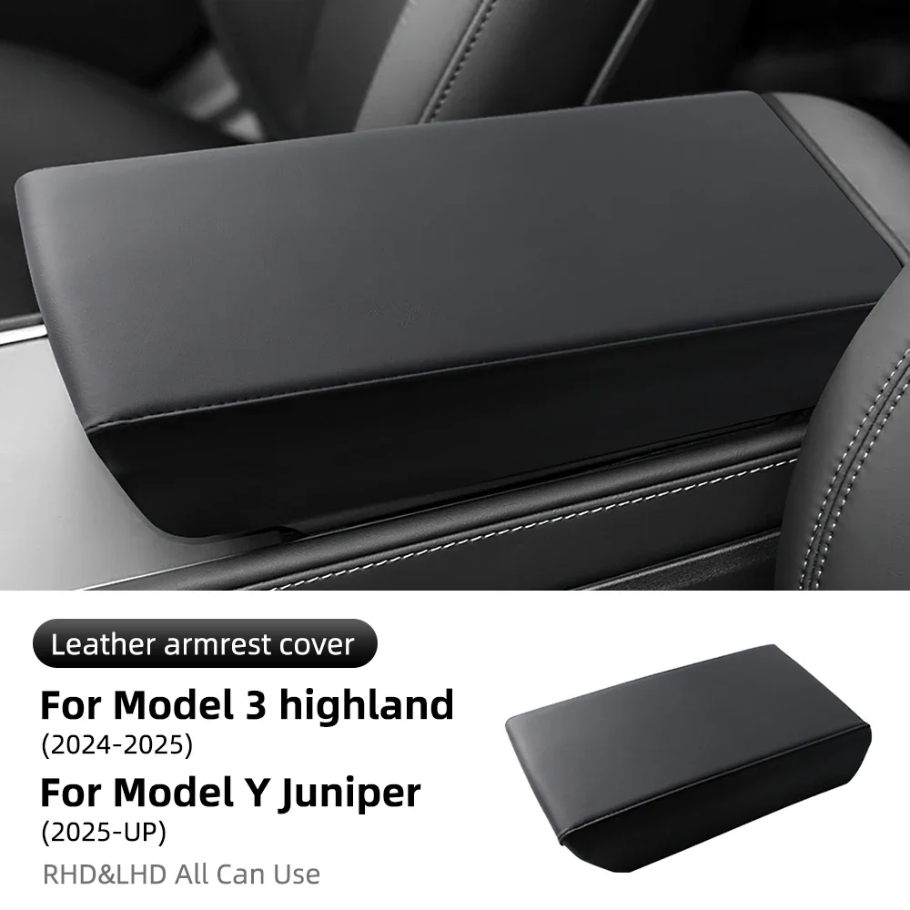 

Для Tesla Model 3 Highland 2017 2018 2019 2020 2021 2022 2023 2024 Model Y 2025 Juniper кожаный подлокотник защитный чехол ABS крышка подлокотника аксессуары