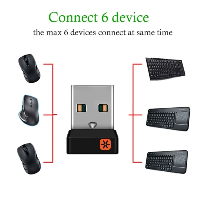6-канальный USB-приемник объединяющий адаптер приемника для клавиатуры мыши M905 M325