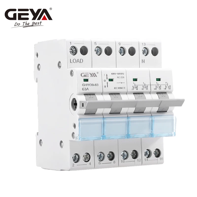 GEYA GYHO9 Ручной резервный переключатель НОВЫЙ дизайн с индикатором 63A MTS Dual Power