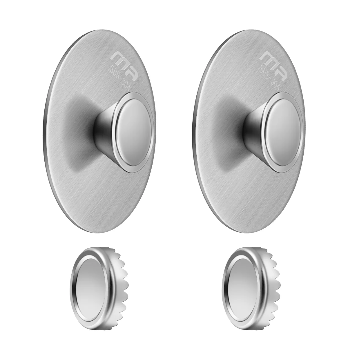 

TOPBATHY 5x5cm Creative Magnetic Soap Holders Bathroom Wall Hanging Soap Box Suction Cup Rack Silver