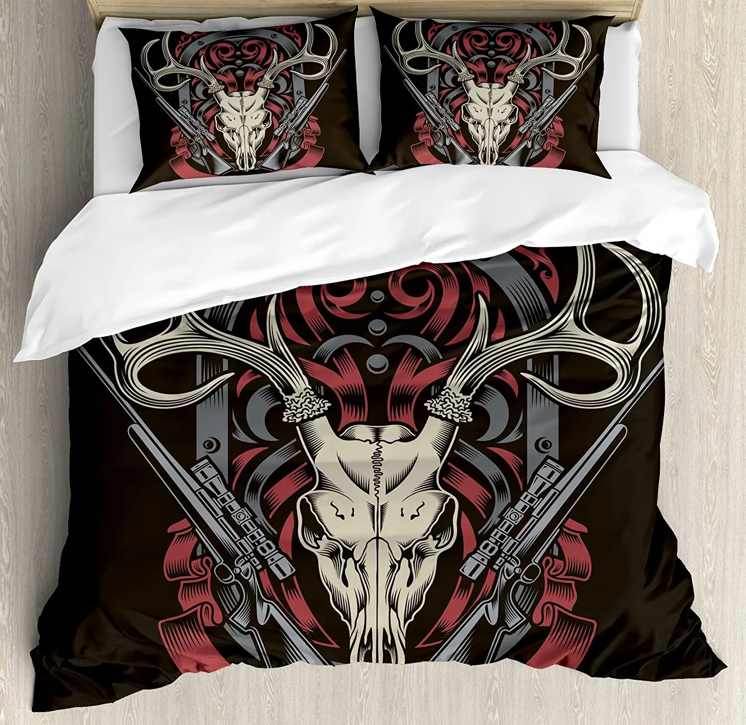 

Hunting Bedding Set Abstract Gothic Victorian Stag Deer Ant 3pcs Duvet Cover Set Bed Set Quilt Cover Pillow Case Comforter Cover