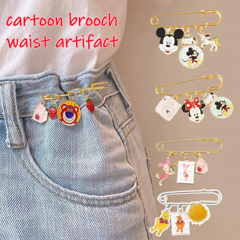 

Эмалированная брошь на талию в виде мультяшного героя Диснея, маленькая булавка на талию, милый булавка с фиксированной пряжкой на талию, бр...