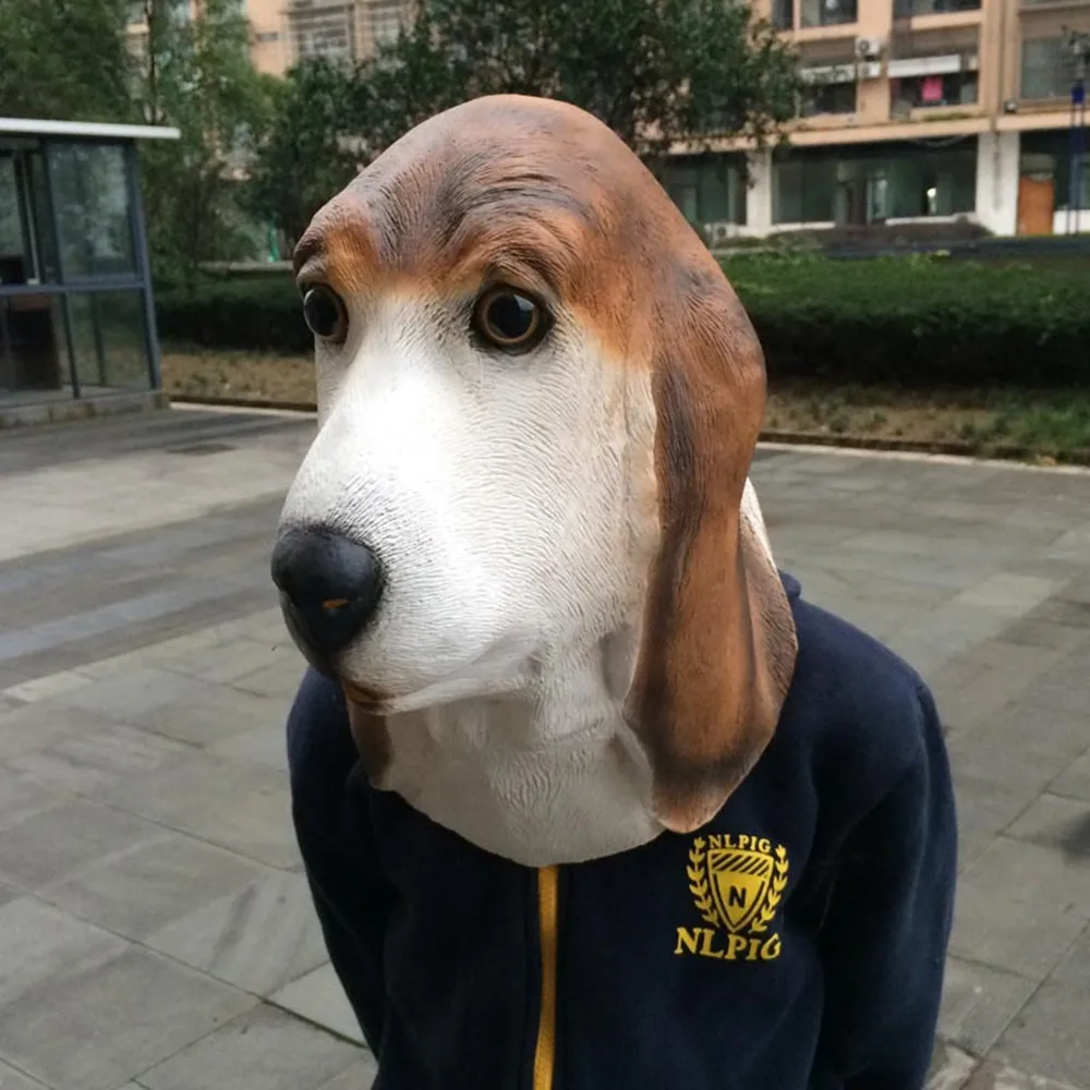 

Foxhound Dog Mask Halloween Cosplay Costume Dog Mask Latex Dog Mask Masquerade Dance, Music Festival, Cosplay, Dance Performance