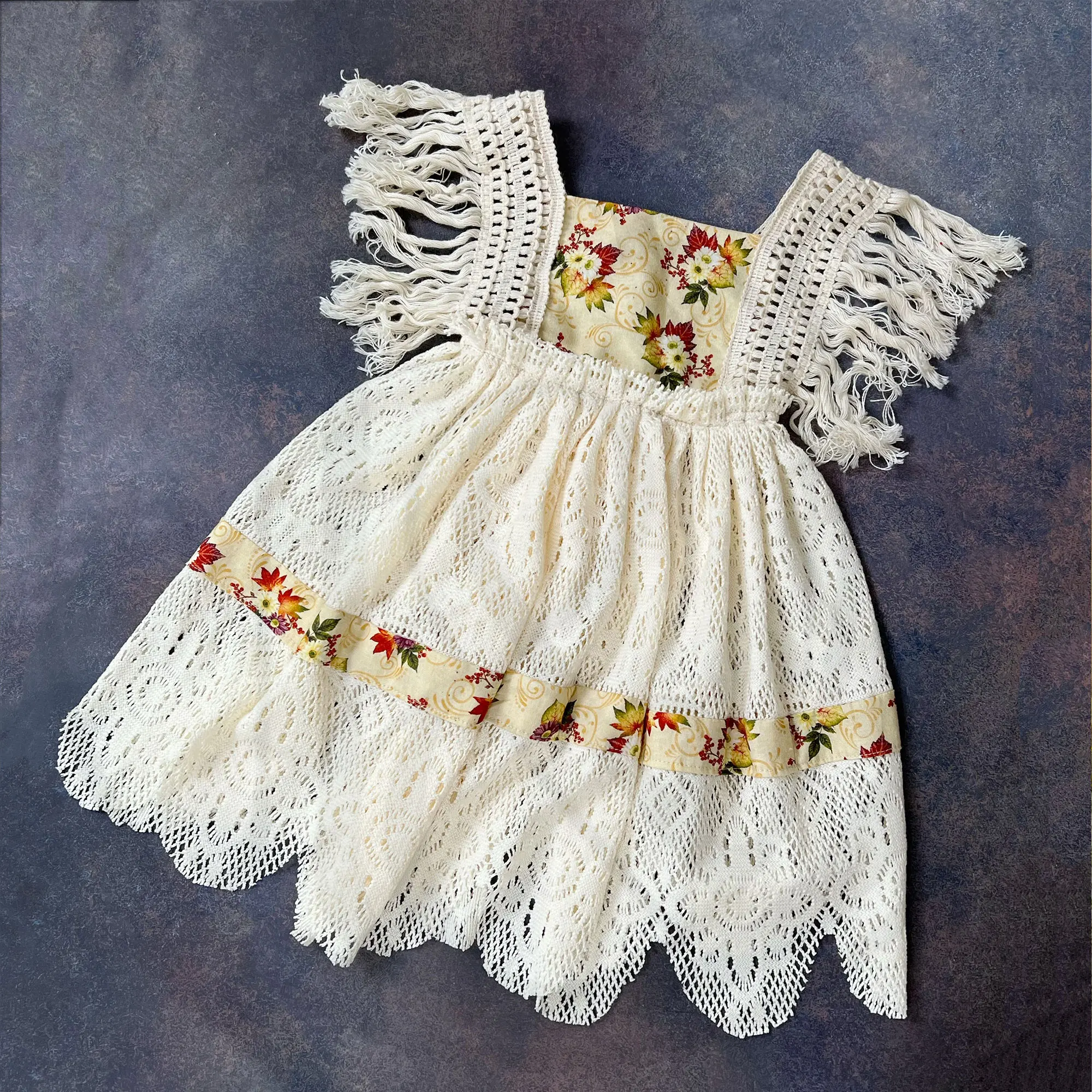 Don &amp Judy хлопковое кружевное платье с удлиненной бахромой на бретелях милая