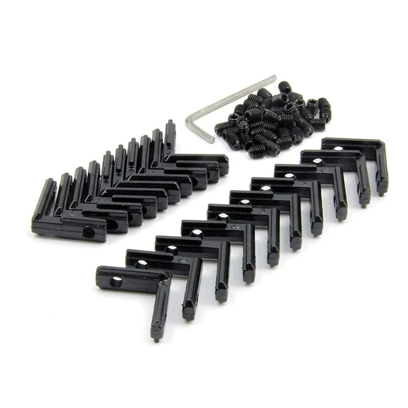 

20PCS T Slot L-Shape 90 Degree Interior Inside Corner Connector Joint Bracket with Screw for 6mm 2020 Aluminum Extrusion Profile