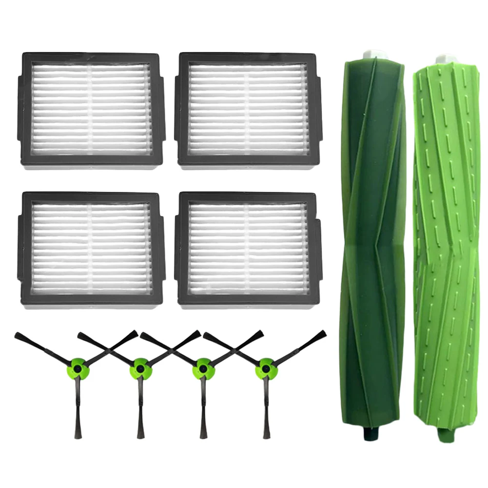 

10Pcs/Set Side Brushes Rubber Brush Hepa Filter For I-Robot For Roomba I1 ( I1152 ) I1 + Vacuum Cleaner Replacement Parts