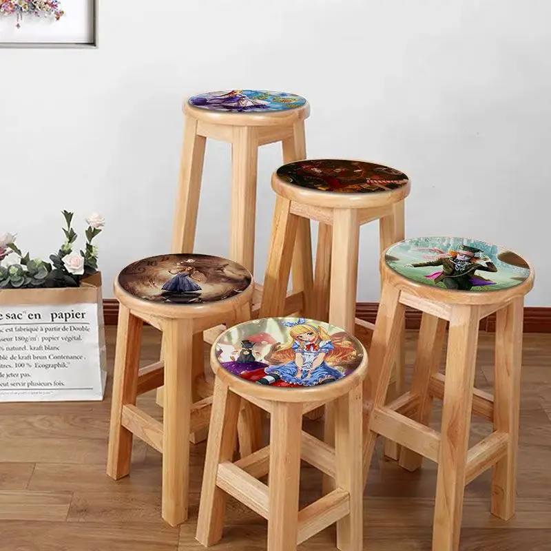 

Disney Alice In Wonderland Cushion Mat Round Seat Cushion Office Dining Stool Pad Sponge Sofa Mat Non-Slip Chair Cushions