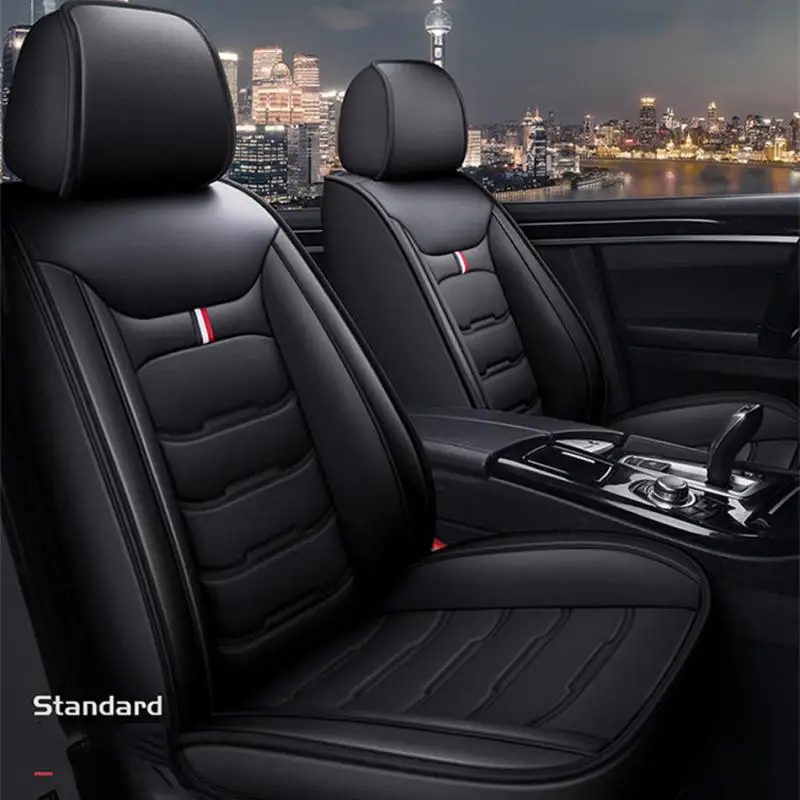 

HLFNTF Leather Car Seat Covers Universal Full car seat cushion 1 pcs Airbag compatible Fit Most Car