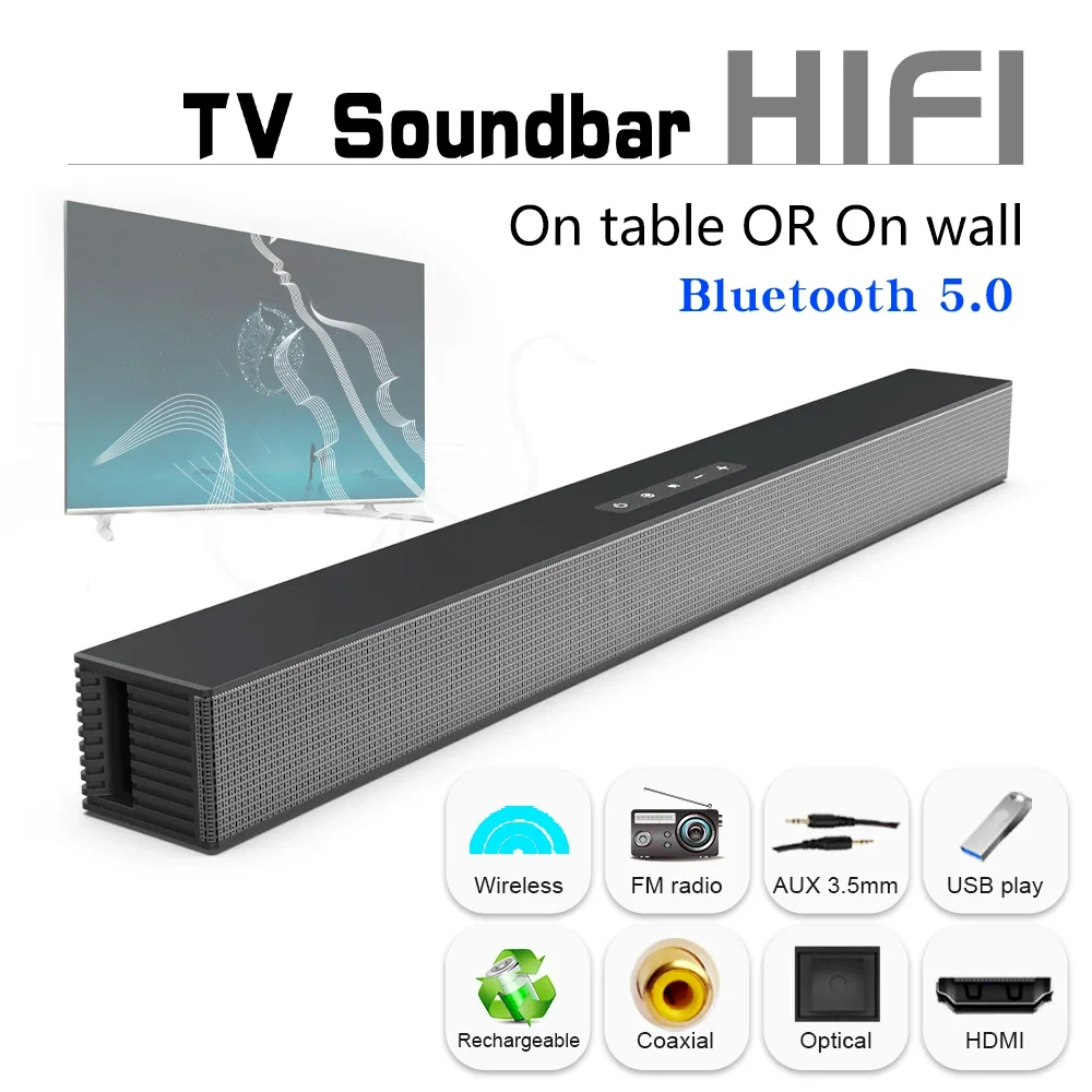 TV Soundbar HiFi Speaker Home Theater Sound Bar Bluetooth-co