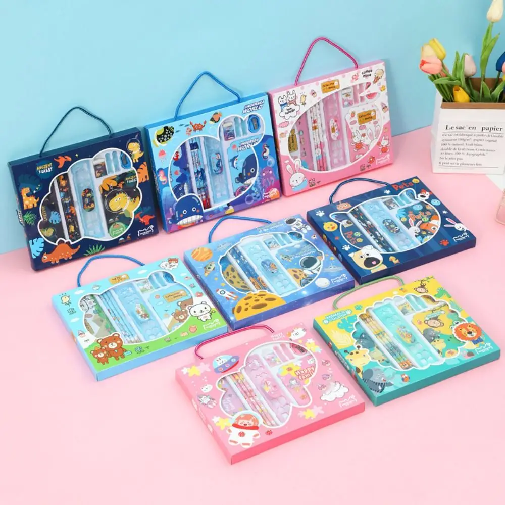 Милый подарок набор канцелярских принадлежностей 6 в 1 карандаши линейки учебный