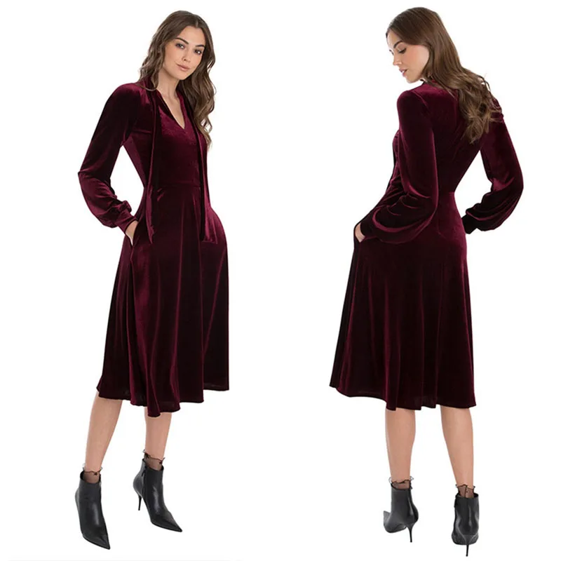

ASDS-Women Bow Hollow Out Dress Night Party Sexy Dress Long Sleeve Dresses Elegant Bodycon Dress