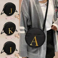 fashion woman design circular shoulder bag outdoor travel cosmetics headset mobile phone storage handbag letter print tote bags