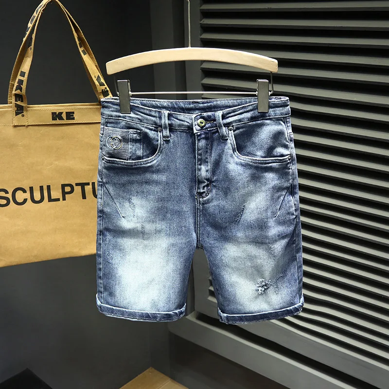 Men's Denim Pants Fashion Loose Wide Leg Jeans Casual Streetwear Printed Cross Trousers Pure Cotton Pants Baggy Men Jeans