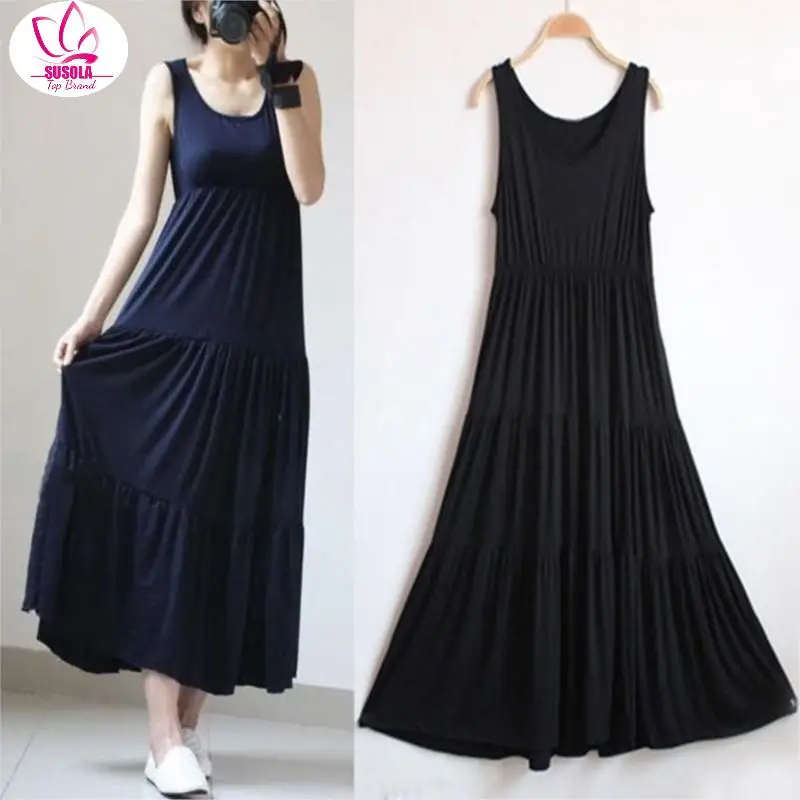 

Spring Summer 2022 Woman Tank Dress Casual Modal Sexy Camisole Elastic Female Home Beach Dresses V-neck Camis Sexy Dress