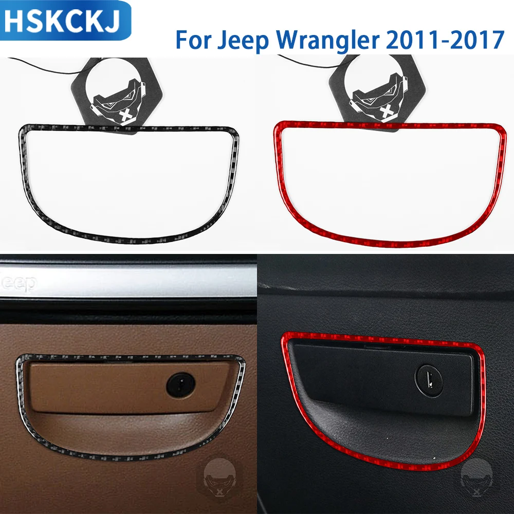 

Аксессуары для Jeep Wrangler 2011-2017, автомобильный съемник для внутренней отделки карбонового волокна, декоративная наклейка с объемной отделкой