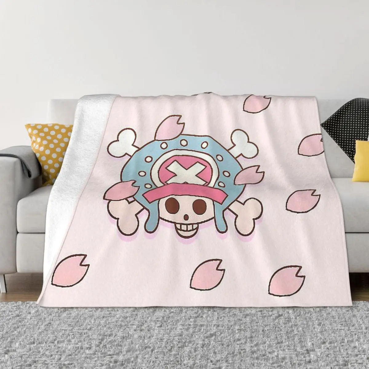 

Цельный обезьянка д Луффи Аниме Тони Чоппер флаг Сакура переносные теплые Пледы для постельного белья для путешествий