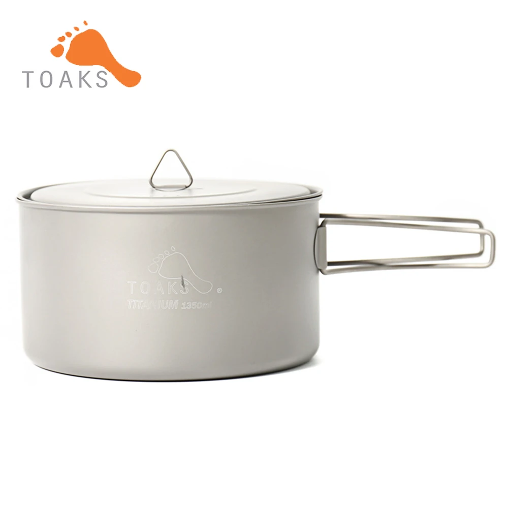 

Кастрюля из чистого титана TOAKS-1350, оборудование для кемпинга на открытом воздухе, развлекательная Сверхлегкая кастрюля для приготовления п...