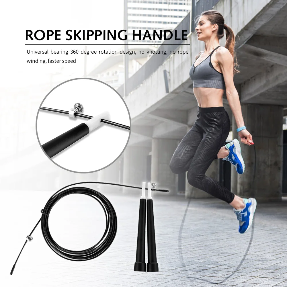 

PVC Handle Jump Rope Boxing Sporting Exercise Adjustable 3m Steel Skipping Ropes for Outdoor Sporting Accessories