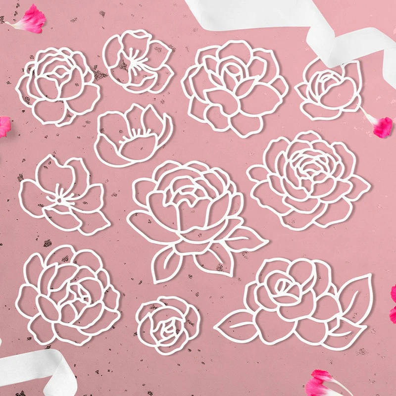 

Flower Set Metal Cutting Dies for DIY Scrapbooking Album Paper Cards Decorative Crafts Embossing Die Cuts
