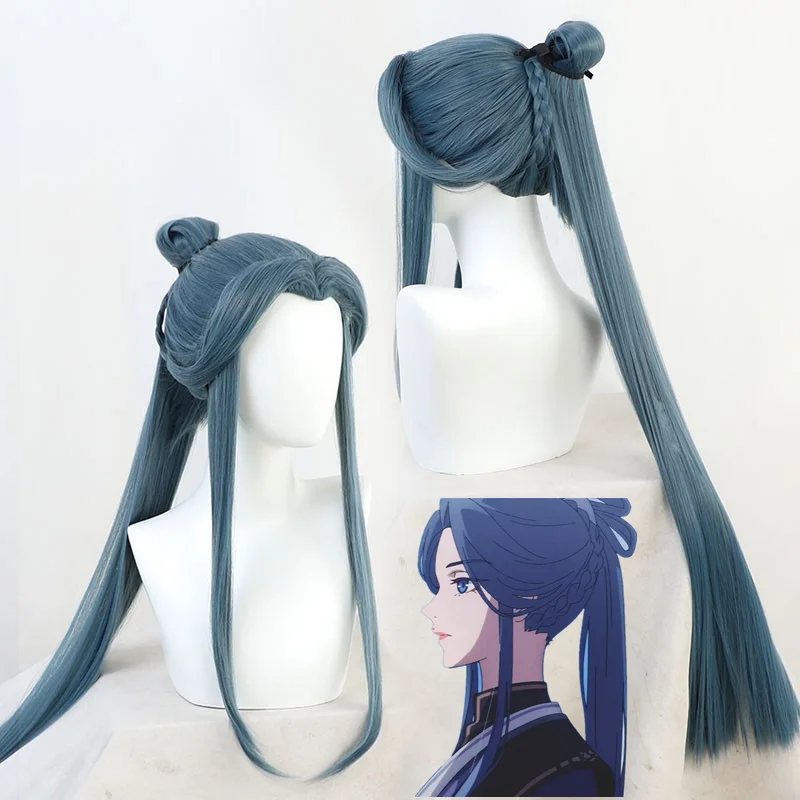 Tian Guan Ci Fu Ling Wen Косплей Парик Волос Мужчины Плетеный Длинный Прямой Lingwen Одевание