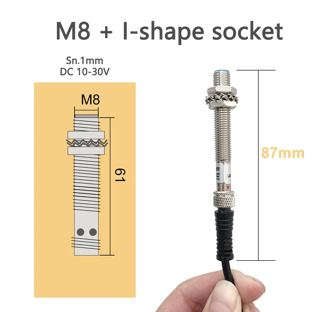 

Набор индуктивных датчиков приближения M5 M8 NPN PNP IP65 Быстроразъемные переключатели для подсчета упаковки