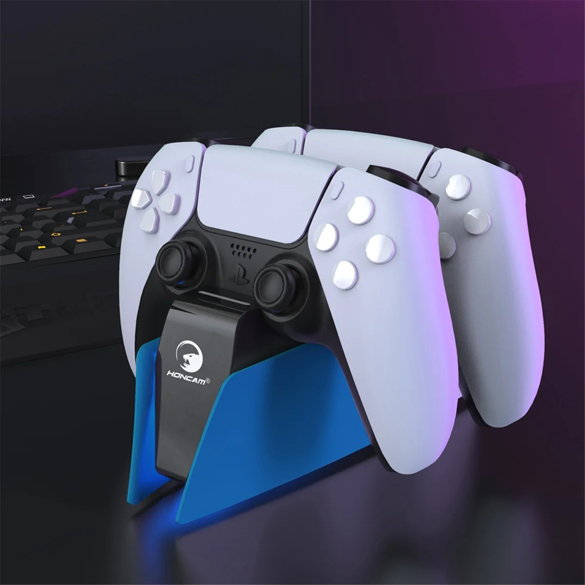 Зарядное устройство с джойстиком HONCAM для PS5 быстрое зарядное двойное геймпада C