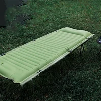 Походная раскладушка с надувным матрасом и встроенным насосом (до 160 кг)#1