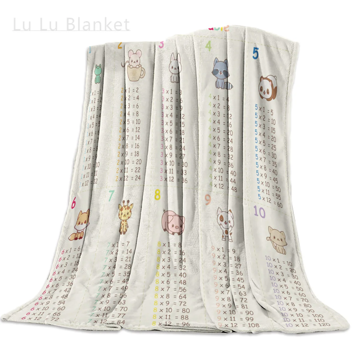 

Cartoon Animal Cute Multiplication Vote Flannel Blanket Soft Throw Blanket Warm Microfiber Blankets for Beds Office Sofa Items