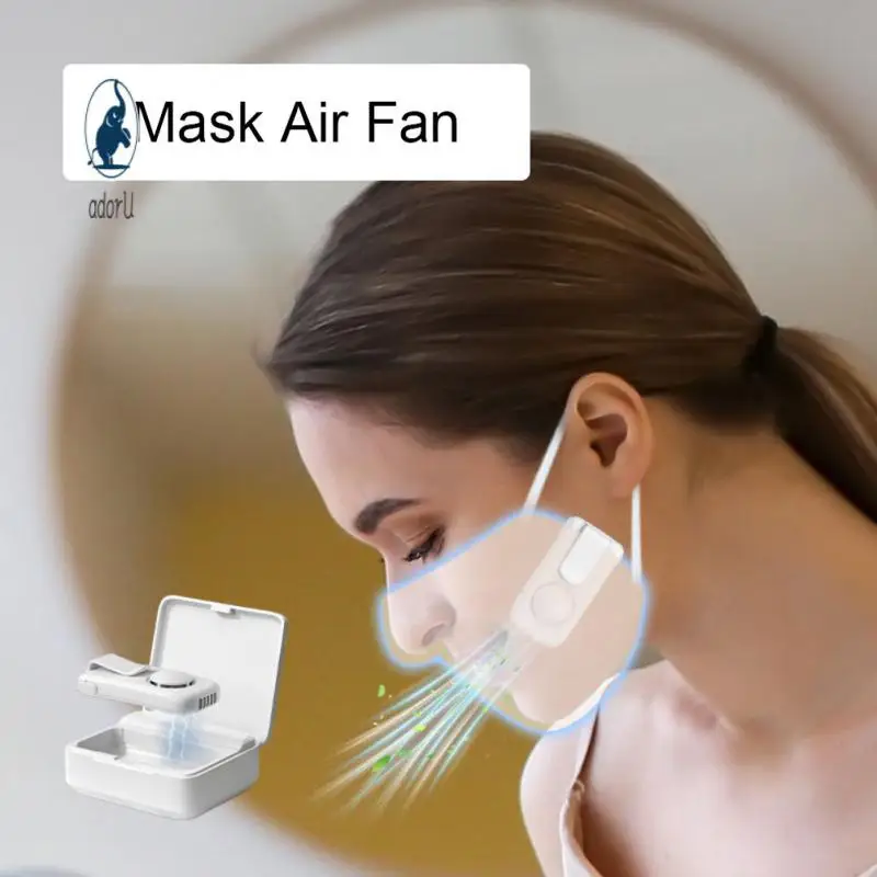 

Portable Clip Mask Fan Usb Mini Mask Fan Cooling Gadget Electric Mask Fan Charging Compartment Gentle Home Products Mute