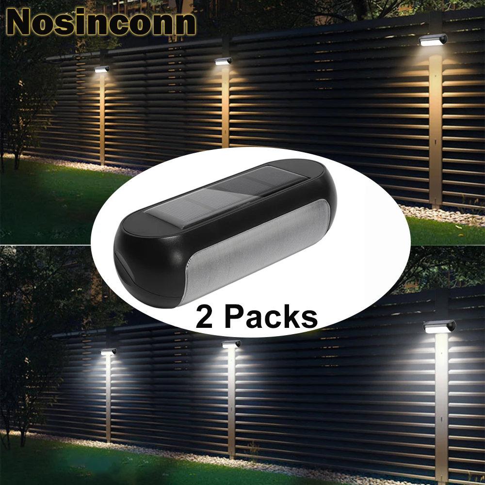 2 упаковки наружных солнечных фонарей светодиодный настенный светильник для