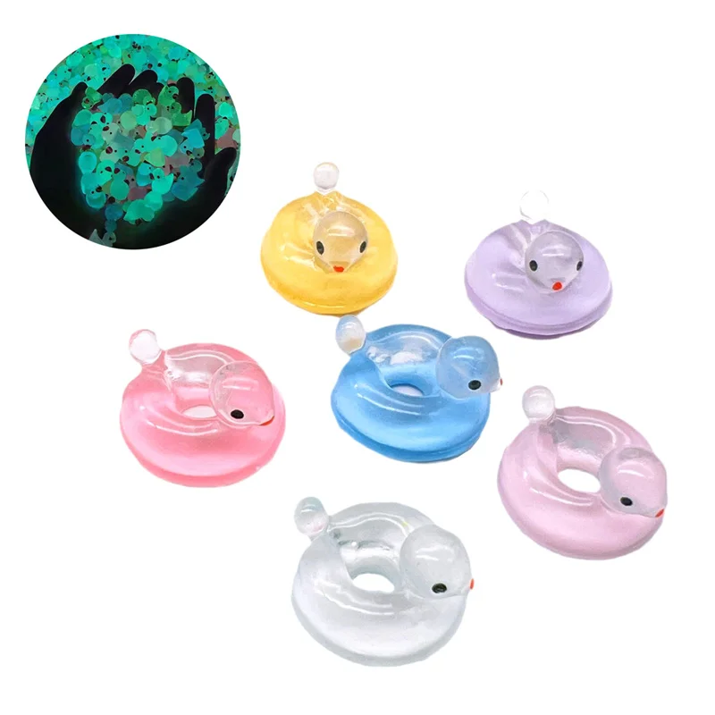 10 шт. мини светящееся кольцо для плавания утки микро пейзажный орнамент