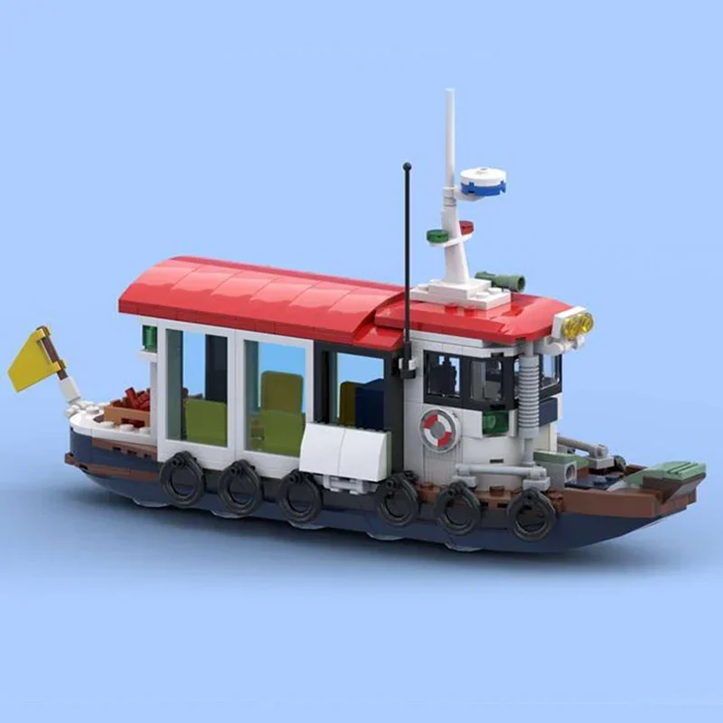 Техническая модель корабля Moc Bricks, маленькая почтовая лодка, модульные строительные блоки, подарки, игрушки для детей, наборы «сделай сам», сборка модели (art.: 3920cb122dfe0) - 3920cb122dfe0