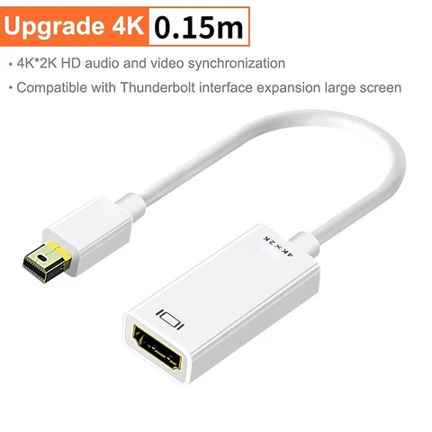 Переходник Mini DP-HDMI-совместимый кабель 4K/1080P переходник папа-мама DisplayPort в HD для кабеля Apple MacBook Air Pro DP