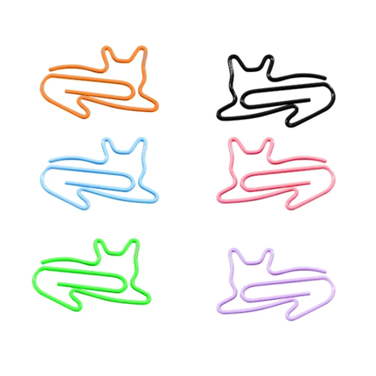 

20pcs Cute Cat Shaped Metal Paper Clip Bookmark Planner Memo Clips For Office and Home Usage