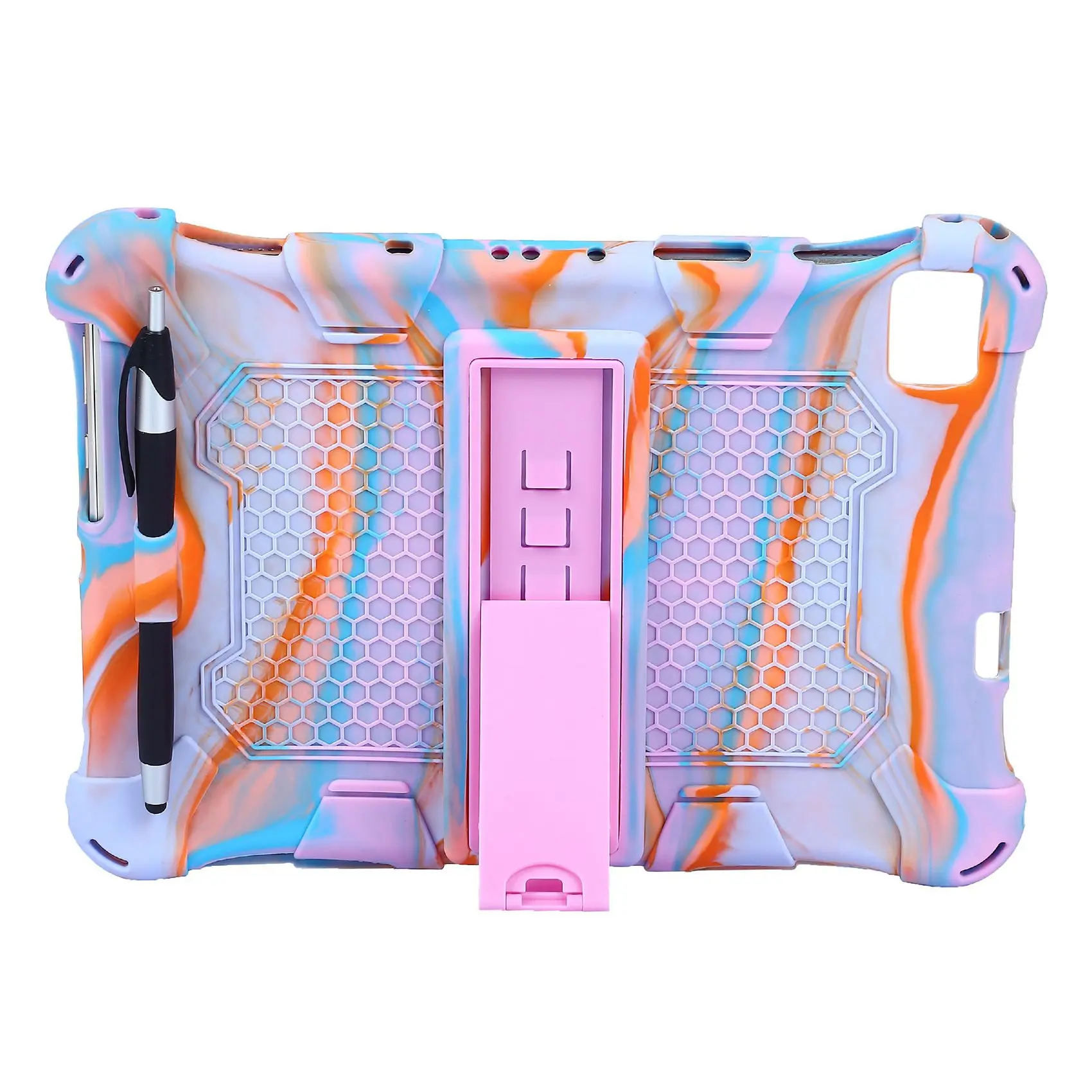 

Silicone Case for Teclast M40 P20HD P20 10.1 Inch Tablet Case Tablet Stand with Pen for Teclast P20HD(Purple