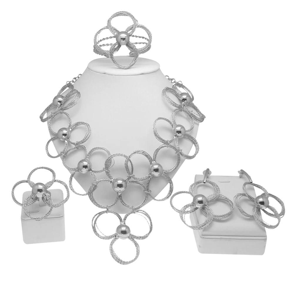 Yuleili бразильские золотые серьги ожерелье комплект ювелирных изделий красивый