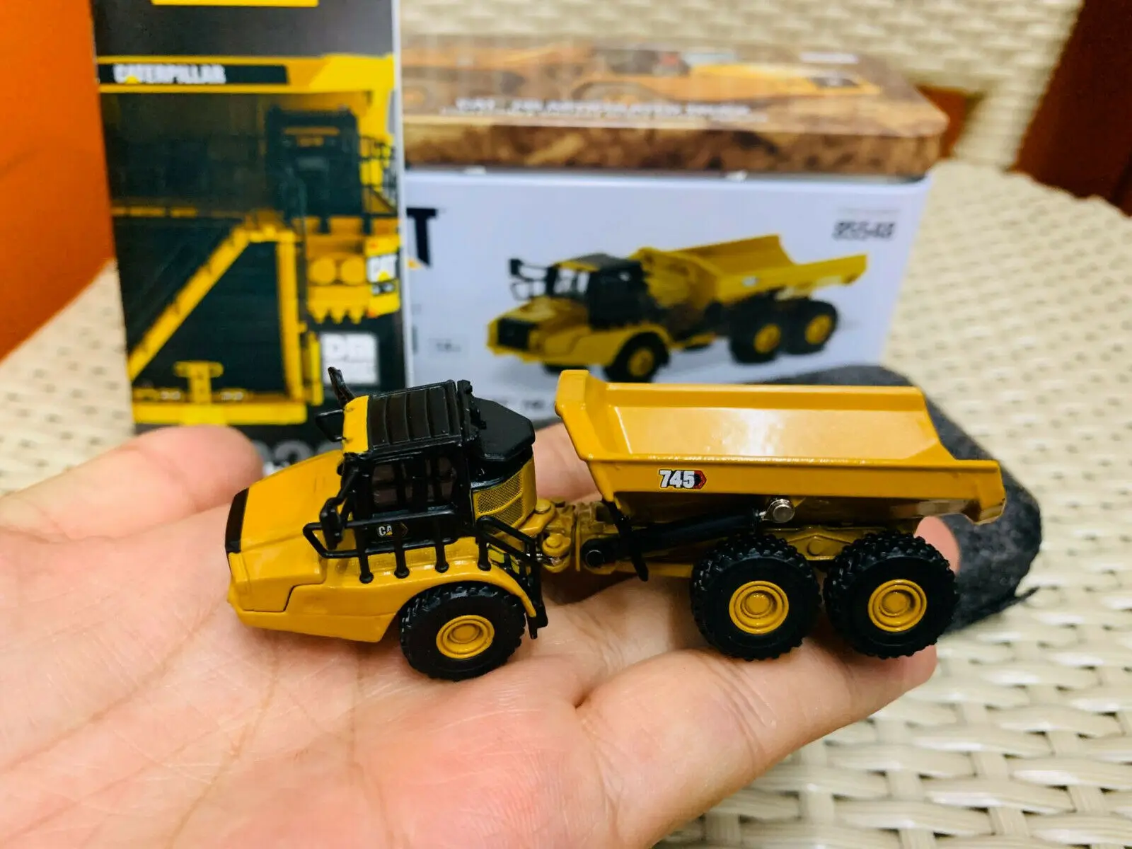 

Caterpillar Cat 745 Articulated Truck 1:125 Scale Metal Model By DieCast Masters DM85548 New in Box