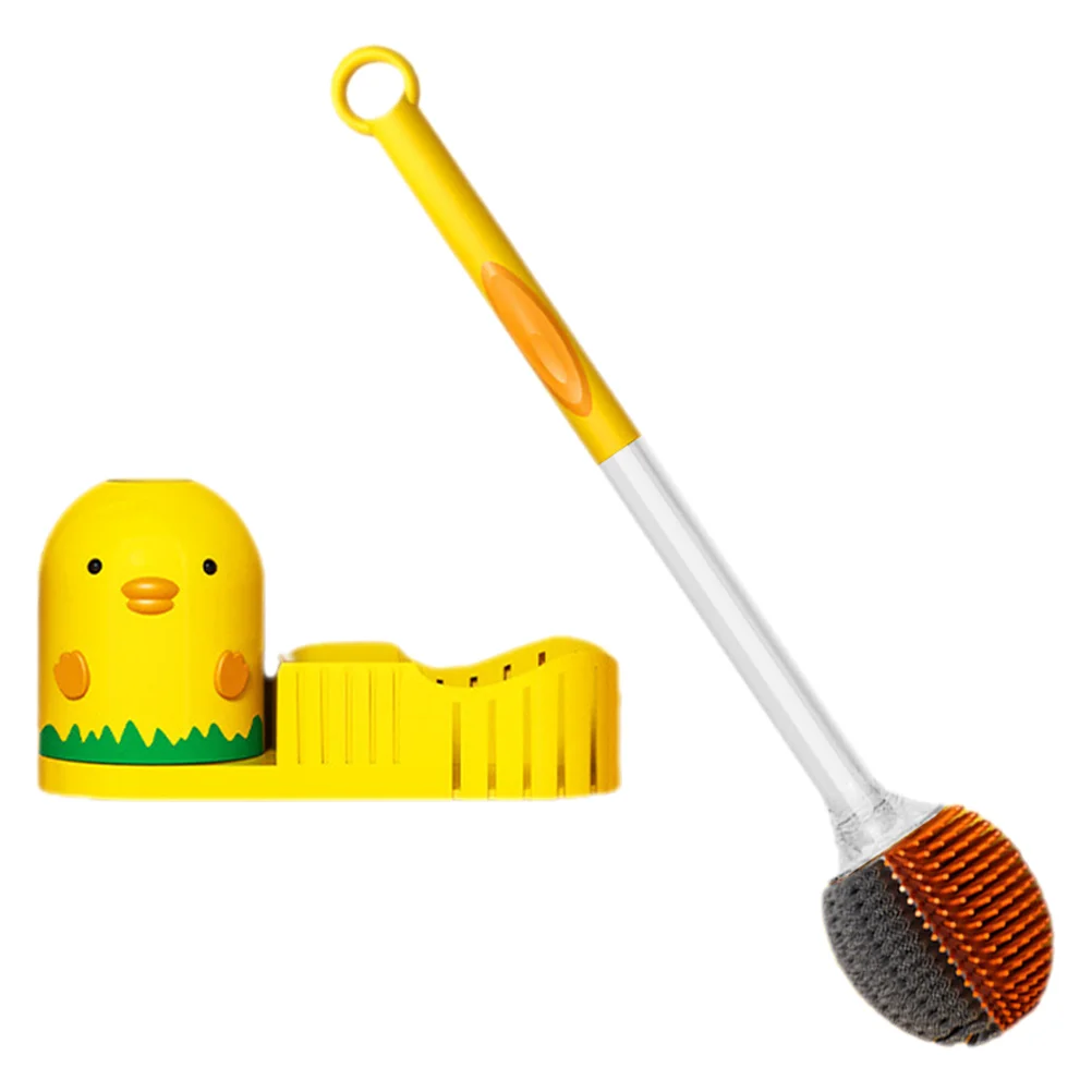 

Toilet Brush Set Bathroom Cleaner Tool Scrubber Bowl Cleaners Calcium Remover Pool Tile Pp