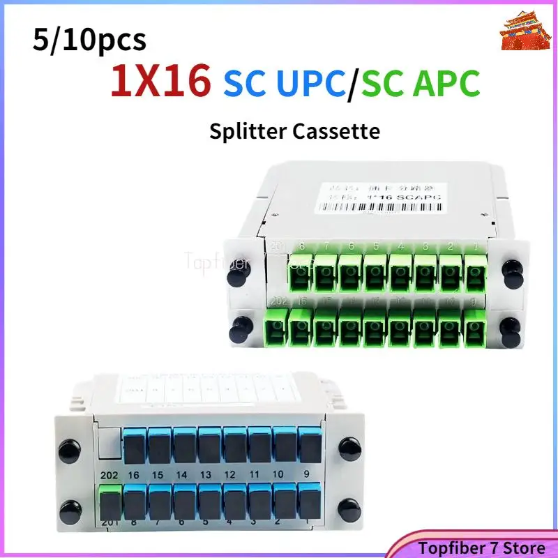 

1x16 Splitter LGX Box Cassette Card Inserting SC APC/UPC PLC Splitter Module 116 16 Ports Fiber Optical PLC Splitter Free Shippi