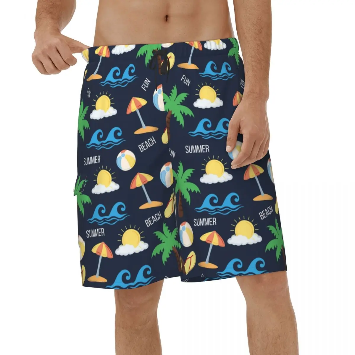 

Casual Shorts Summer Beach Palm Holiday Summer Mens Briefs Male Beach Shorts
