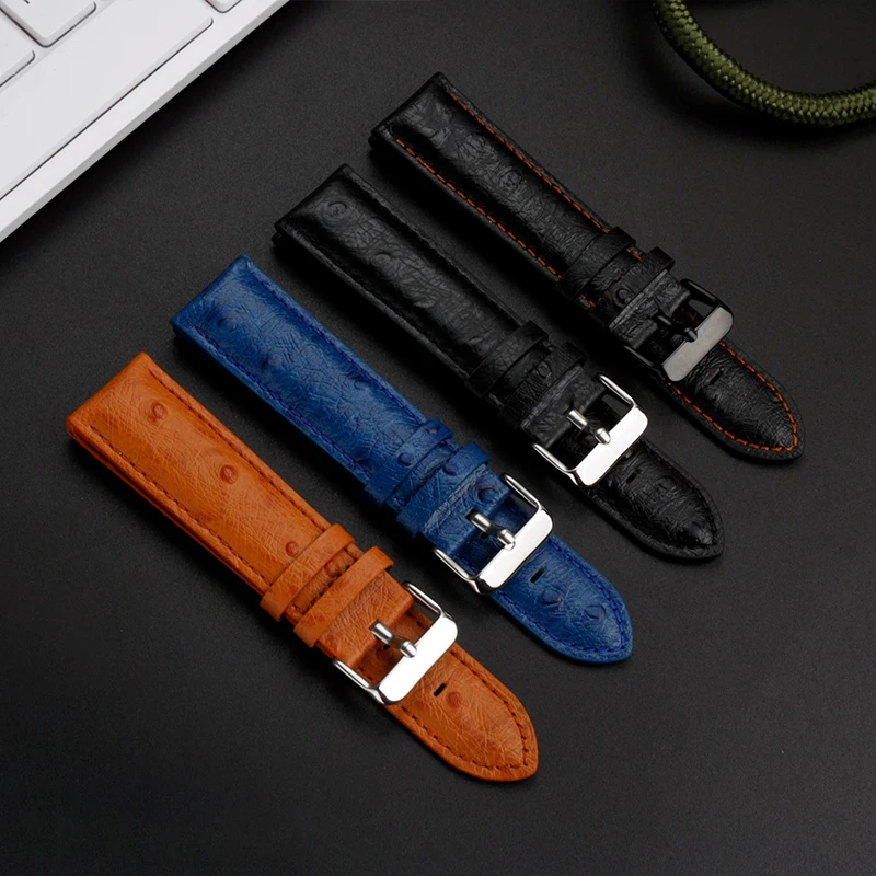 Ремешок мужской для часов универсальный браслет из воловьей кожи с рисунком