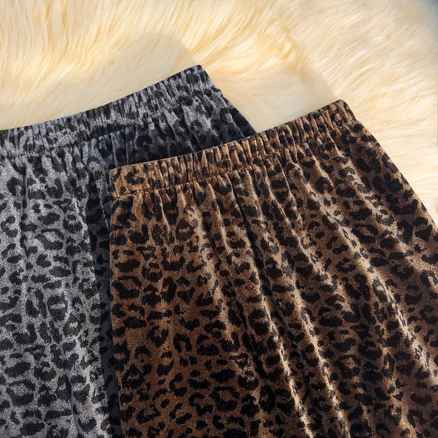 Женская бархатная юбка с леопардовым принтом длинная юбка-годе высокой талией и