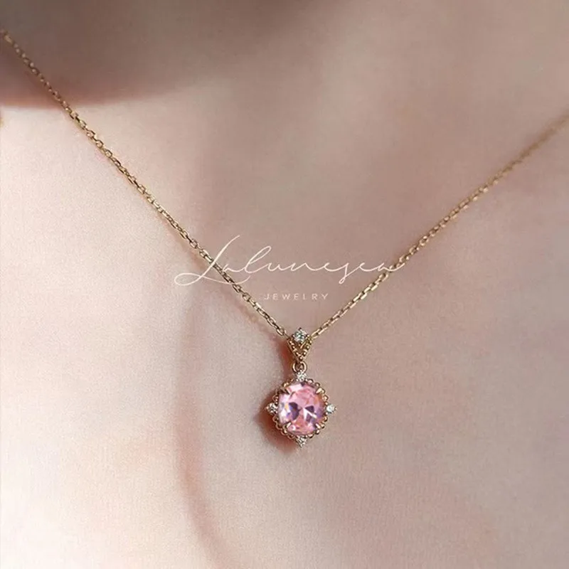 

18K gold zircon necklace original exquisite retro simple versatile collarbone