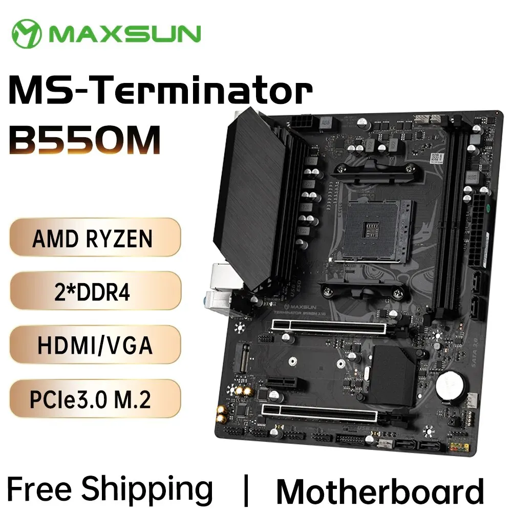 Игровая материнская плата MAXSUN B550M AMD DDR4 M.2, поддерживает процессор Ryzen R3 R5 R7 AM4 5600G 5700G 5700X, компоненты настольного компьютера