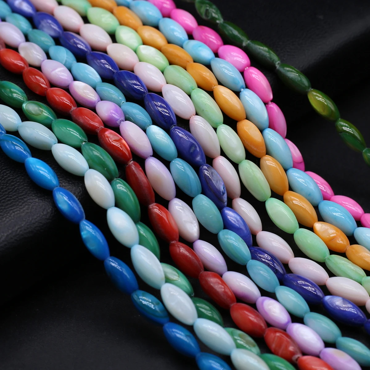 

Natural Shell Beads Rice Shape Loose Art Dyed Shell Bead for Jewelry Making Diy Women Bracelet Necklace Accessories