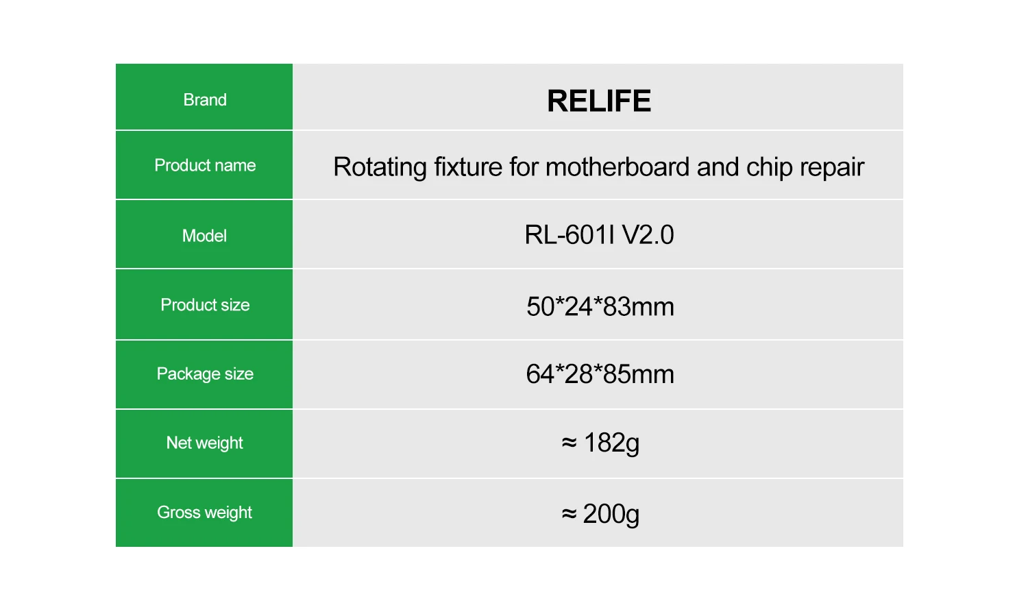 RELIFE RL-601I V2.0 Мини-вращающийся держатель для микроскопа, держатель для печатных плат и материнских плат, инструмент для ремонта и удаления клея с BGA-чипов телефона. (art.: 3920dd30c49ef) - 3920dd30c49ef