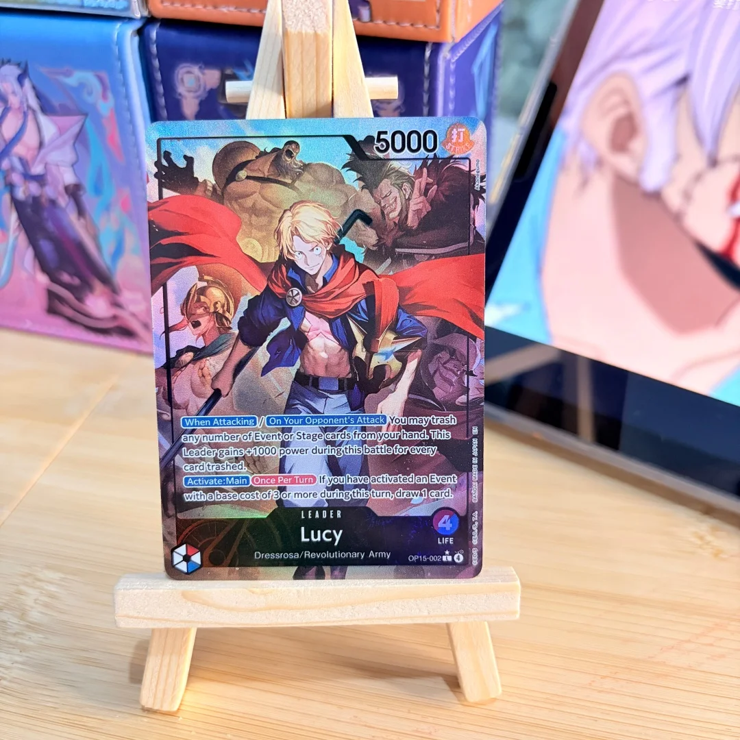 Фото Коллекционная карточка One Piece Sabo OP15-002 Leader Painting DIY Folding Flash Card Adventure on KAMI’s Island OPCG, игрушка-подарок №2