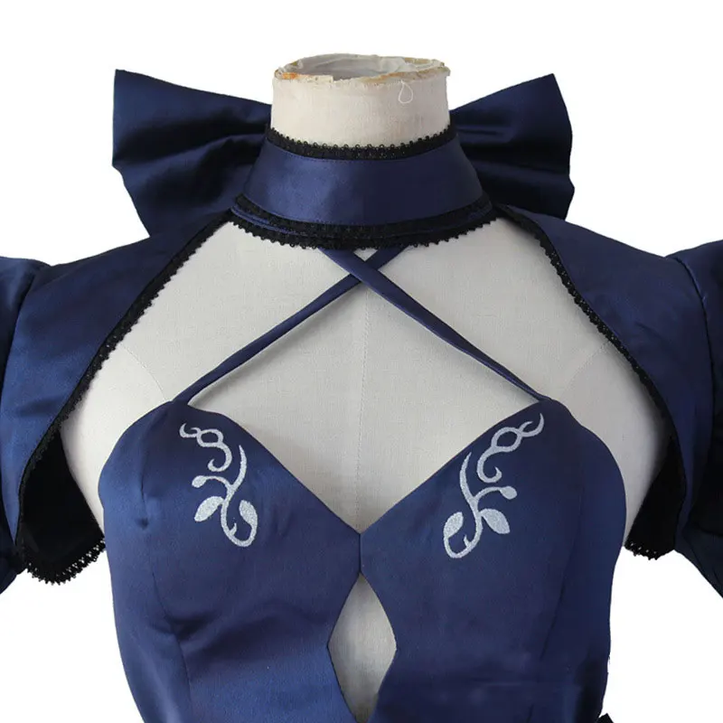 Фото Fate Stay Night Saber Alter Artoria Pendragon Косплей Костюм Женский Аниме FGO Zero Fate Черное Платье Невесты Готической Лолиты №4
