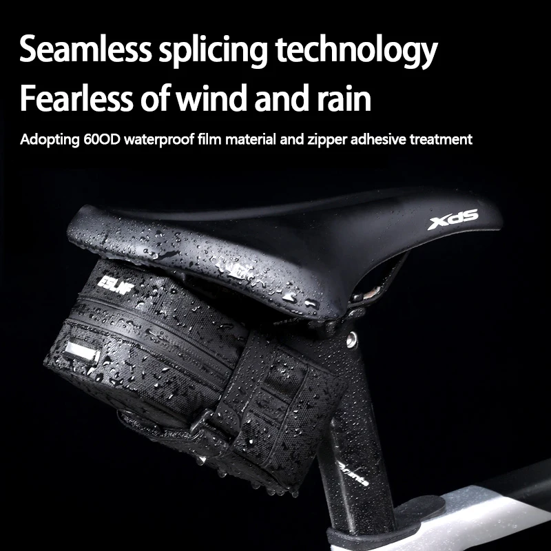 Велосипедная Сумка-седло светоотражающая вместительная сумка на заднее сиденье